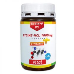 Dr.Herz Lysine-HCL 1000mg + C-vitamin tabletta - 120db