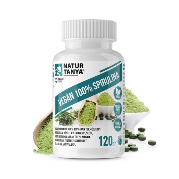 Natur Tanya Vegán 100% Spirulina tabletta -120db